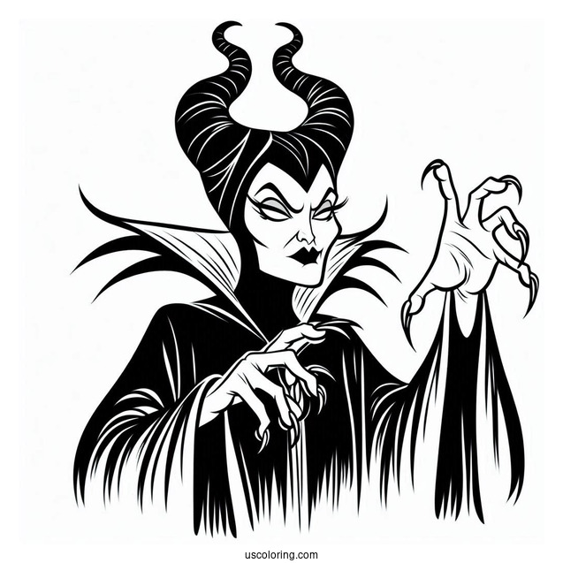 Evil Maleficent Character To Color