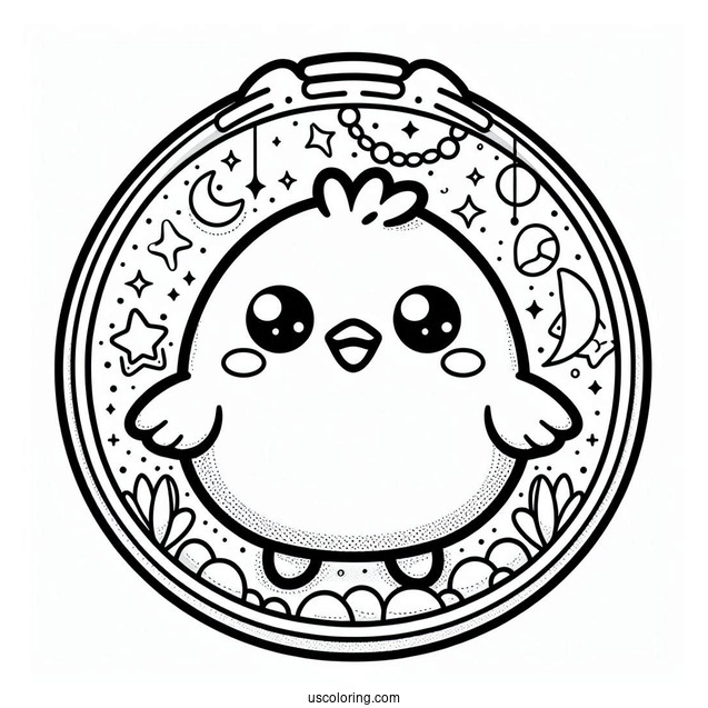 Kuchipatchi In Tamagotchi Coloring Pages Console For Preschoolers
