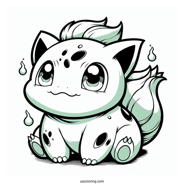 Bulbasaur Coloring Page Pokemon Card