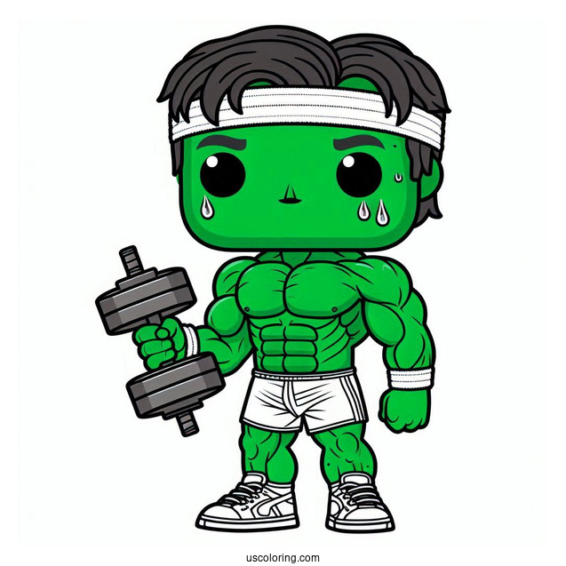 She Hulk Funko Pop Toy Coloring In