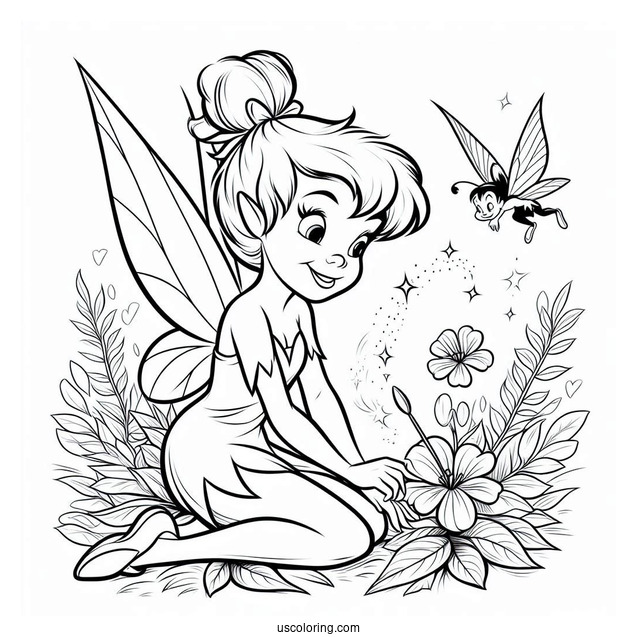 Tinker Bell Coloring In For Kids