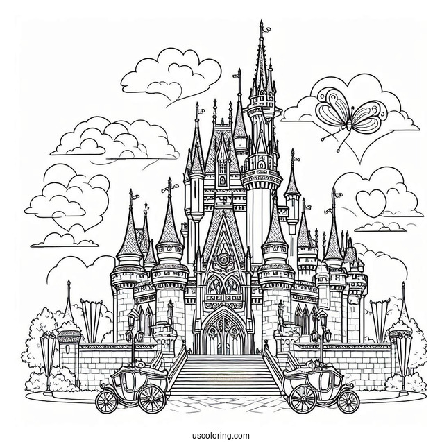 Disney Cinderella Castle Coloring Page
