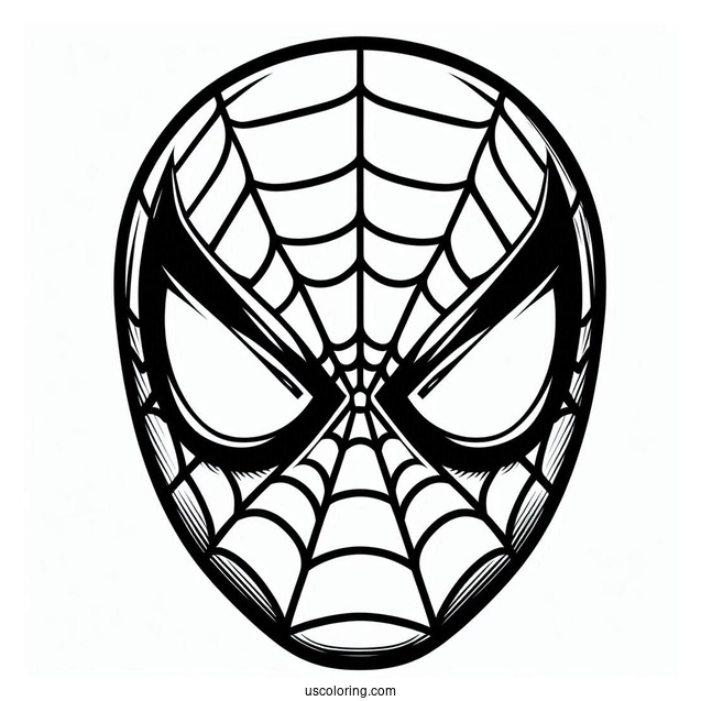 Simple Spider-Man Face To Color