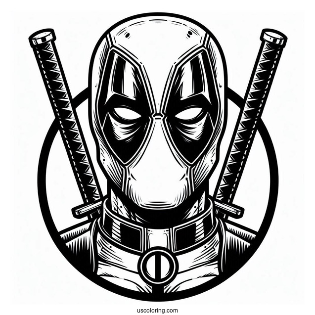Deadpool Logo Coloring Page