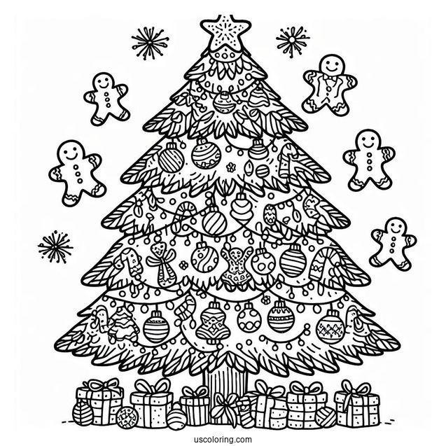 Christmas Tree With Gingerbread Men