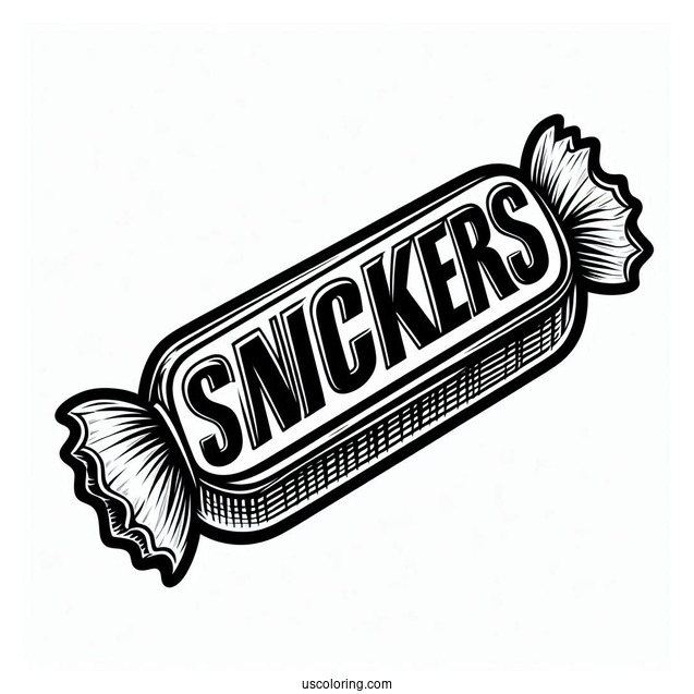 Snickers Candy Bar To Color