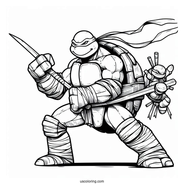 Ninja Turtles Coloring Page Of Simple Traximus