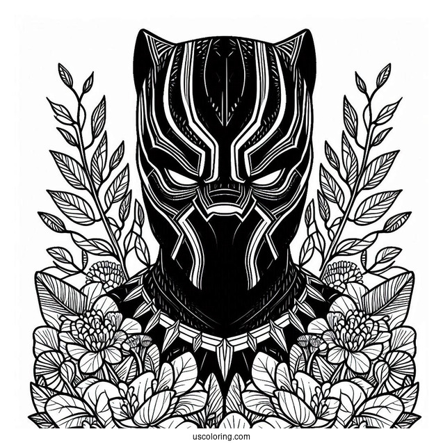 Black Panther Movie Poster Coloring Page