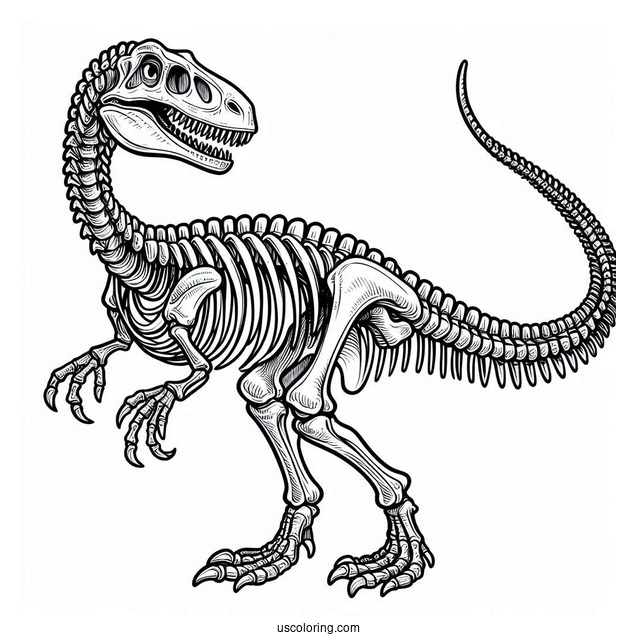 Spinosaurus Coloring Page Skeleton