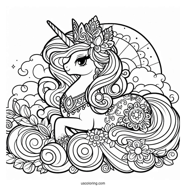Detailed Princess Celestia Coloring Page