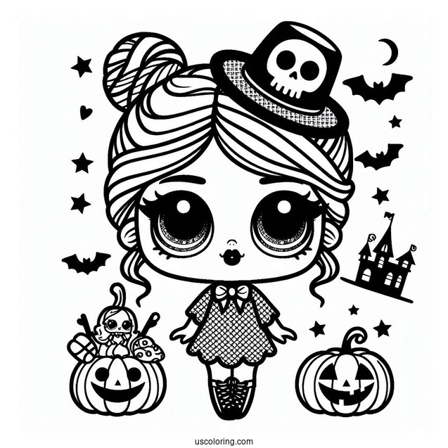 Halloween LOL Surprise Coloring Sheet