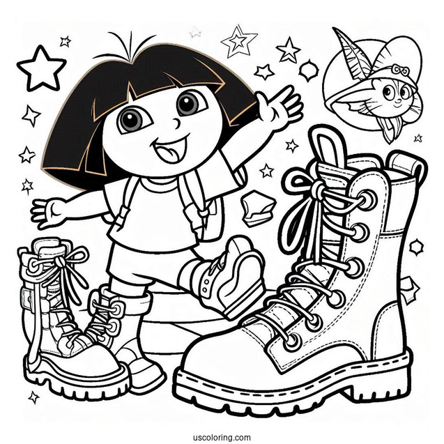Boots And Dora Having Fun