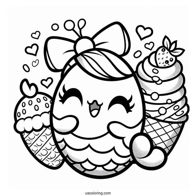 Kawaii Scoonie Shopkins To Color