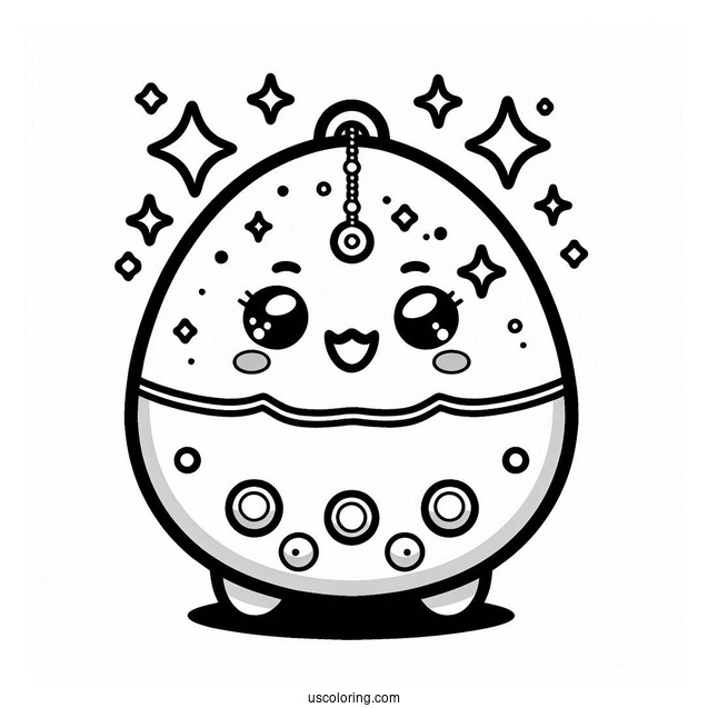 Kuchipatchi In Tamagotchi Coloring Pages Console For Preschoolers