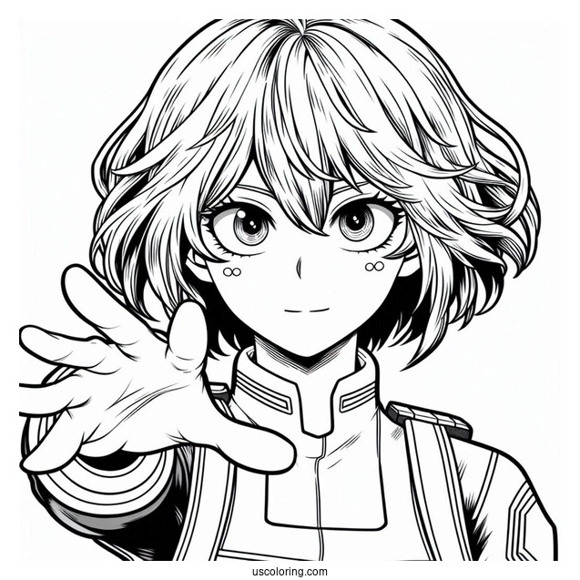 My Hero Academia Coloring Page Of Shouto Todoroki For Kids