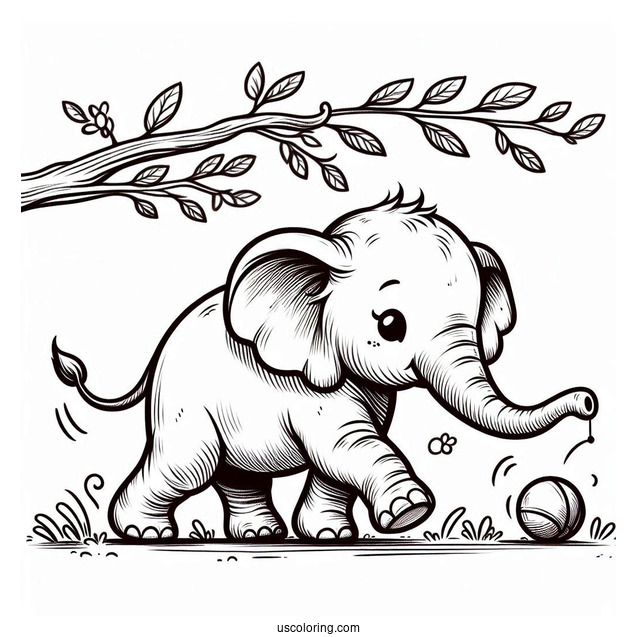 Baby Elephant Learning To Walk