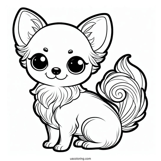 Coloring Page Of Cute Chihuahua