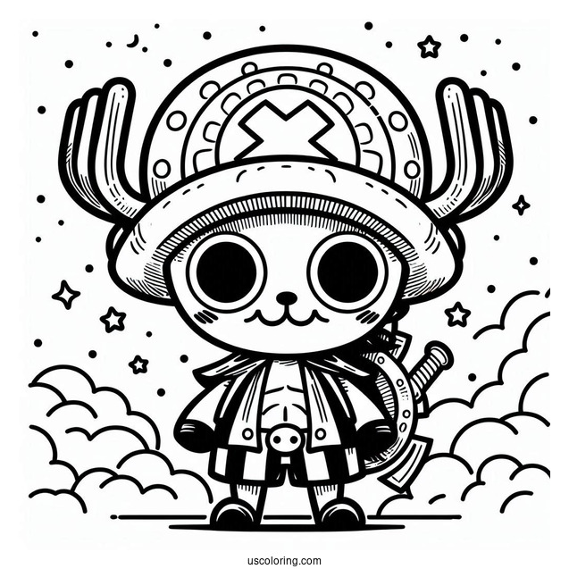 Tony Tony Chopper One Piece Coloring Page For Kids