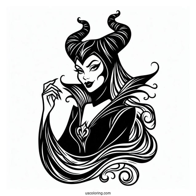 Evil Maleficent Character To Color