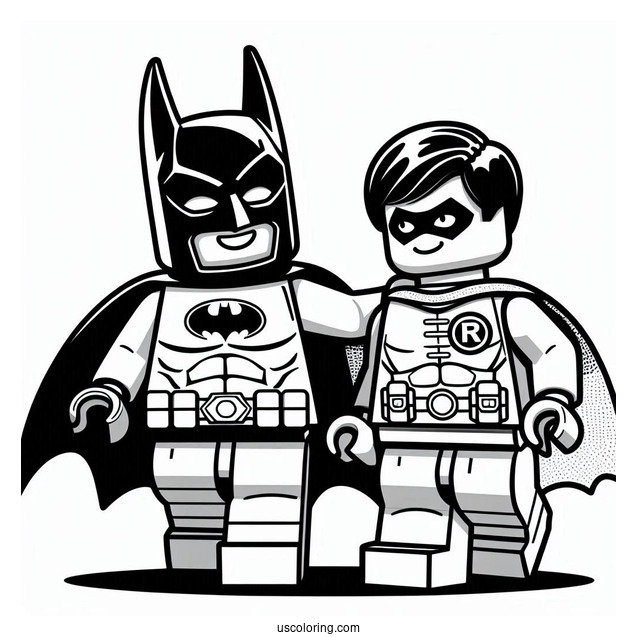 Lego Batman And Lego Robin Coloring