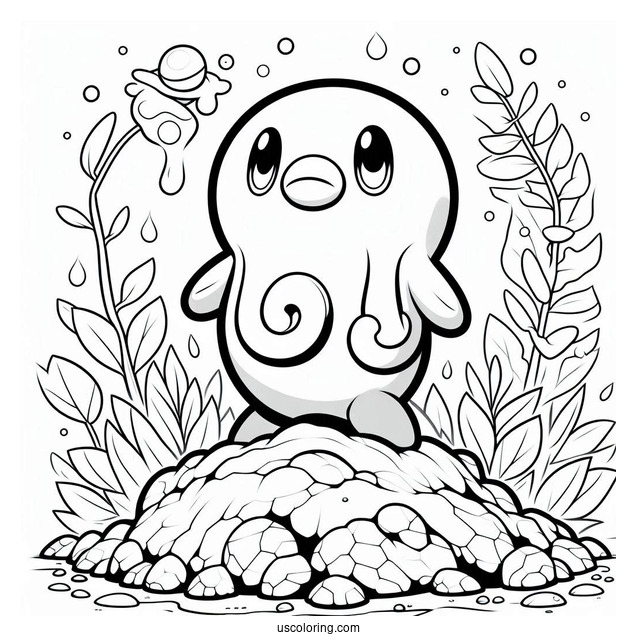 Dugtrio Emerging From Ground