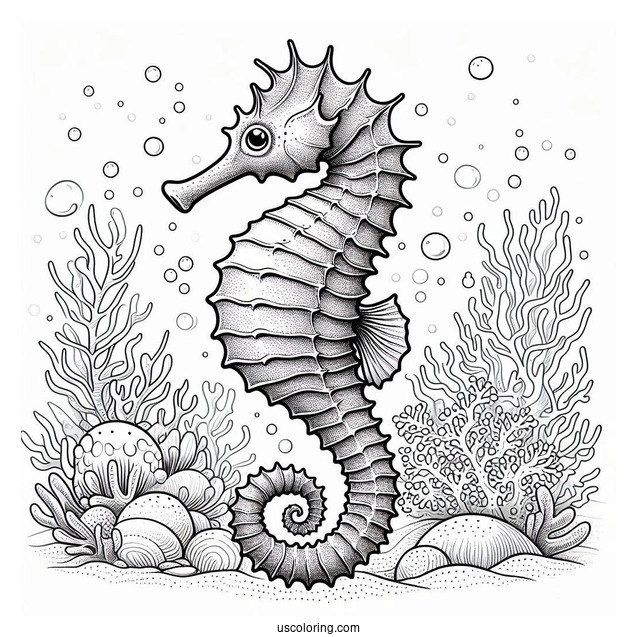 Realistic Seahorse In The Ocean