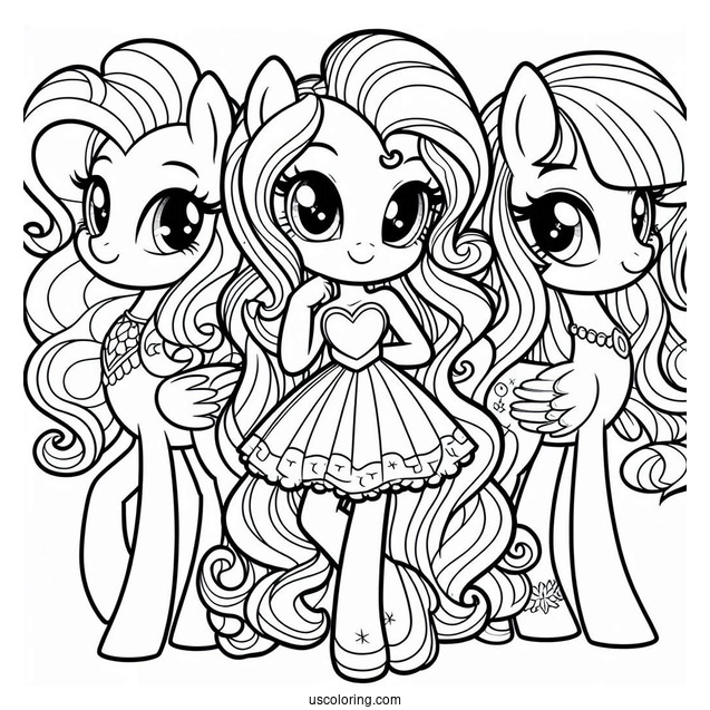 Equestria Girls Pinkie Pie, Twilight Sparkle, and Rainbow Dash