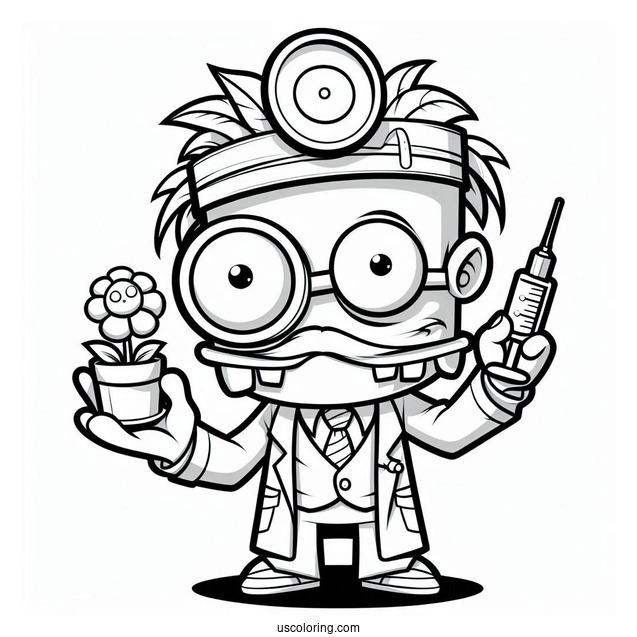 Coloring Page Of Dr Zomboss