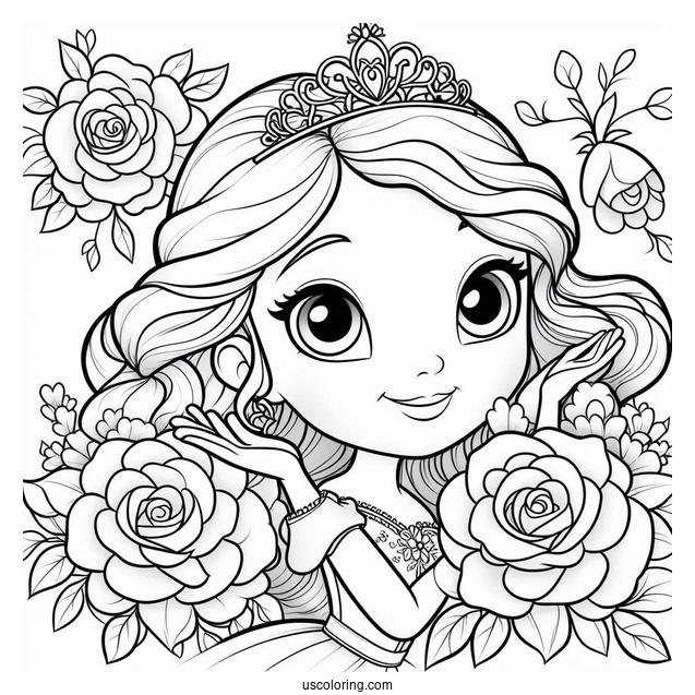 Sofia The First Coloring Page Of Having Fun With Gwen