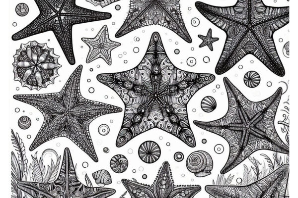 Starfish Coloring Pages (Free PDF Printables)