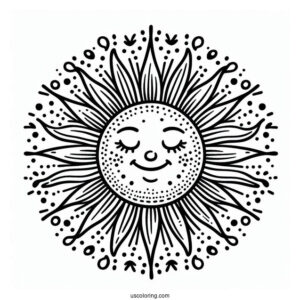 Sun With Big Sun Rays To Color