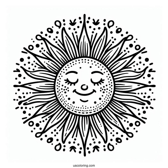 Sun With Big Sun Rays To Color