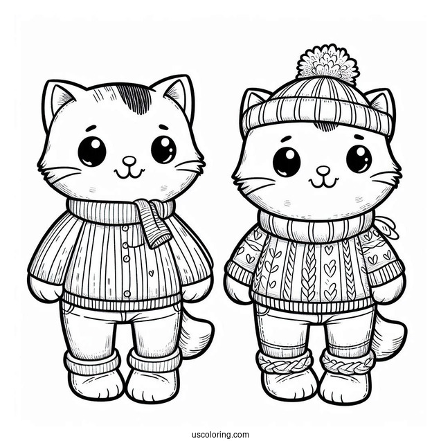 Cat With Clothes Standing Up