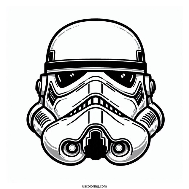 Stormtrooper Coloring Page Of Helmet
