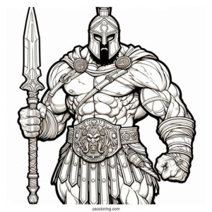Hulk Coloring Page In Gladiator Armor