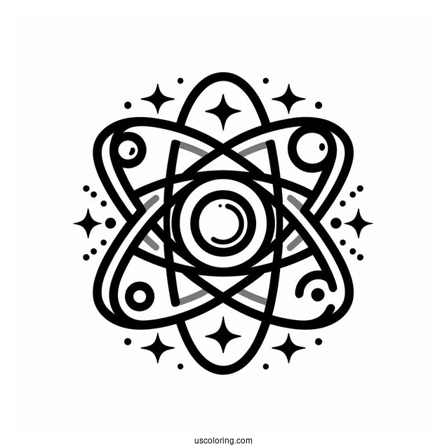 Atomic Science Coloring Page Of Logo