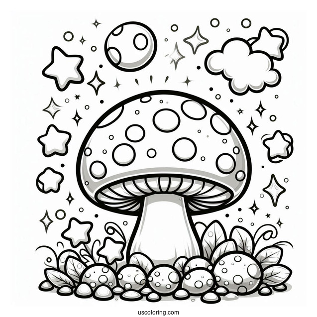 Puff Shroom To Color