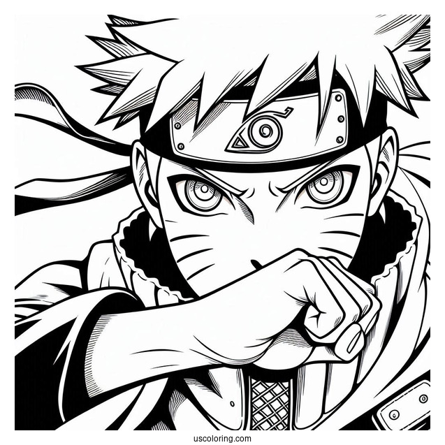 Easy Naruto Coloring Page For Kids