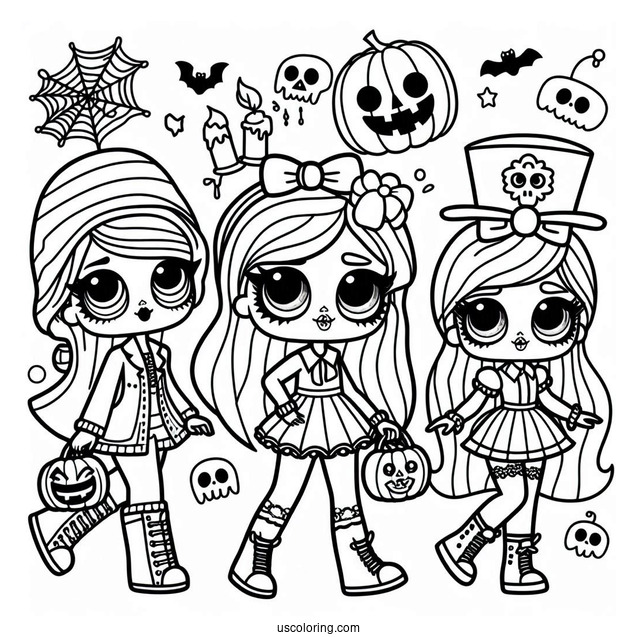 Halloween LOL Surprise Coloring Sheet