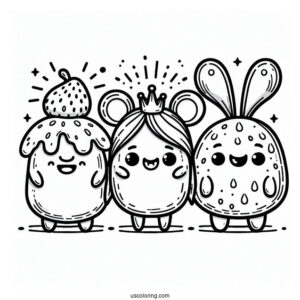Sprunki Coloring Page Of Mustard And Mayhem With Oren And Brud