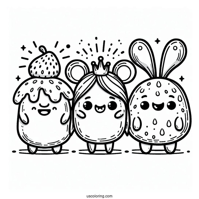 Sprunki Coloring Page Of Mustard And Mayhem With Oren And Brud