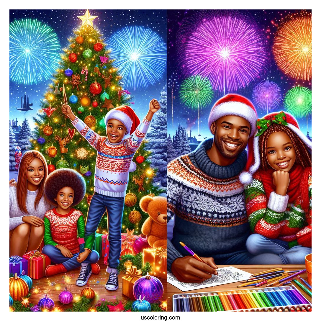 New Year Coloring Pages Featured Image