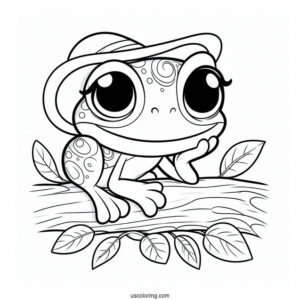 Gabi The Tree Frog Coloring Sheet For Preschoolers