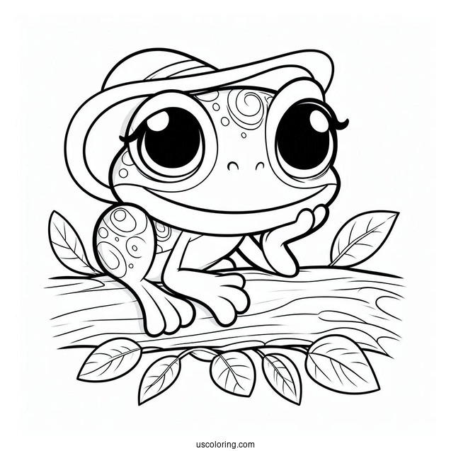 Gabi The Tree Frog Coloring Sheet For Preschoolers
