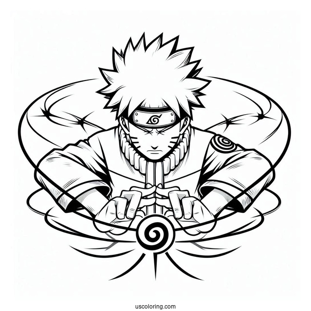 Naruto Coloring Page Of Rasengan