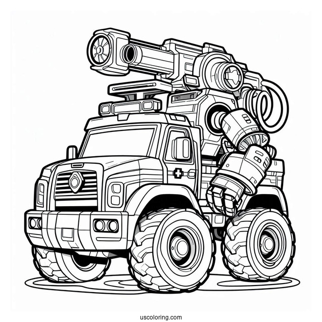 High Tide Rescue Bot Coloring Page For Kids