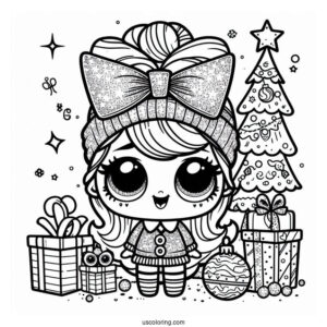 LOL Surprise Christmas Coloring Sheet