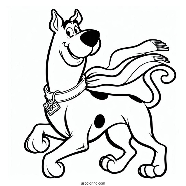 Easy Coloring Page Of Scooby-Doo