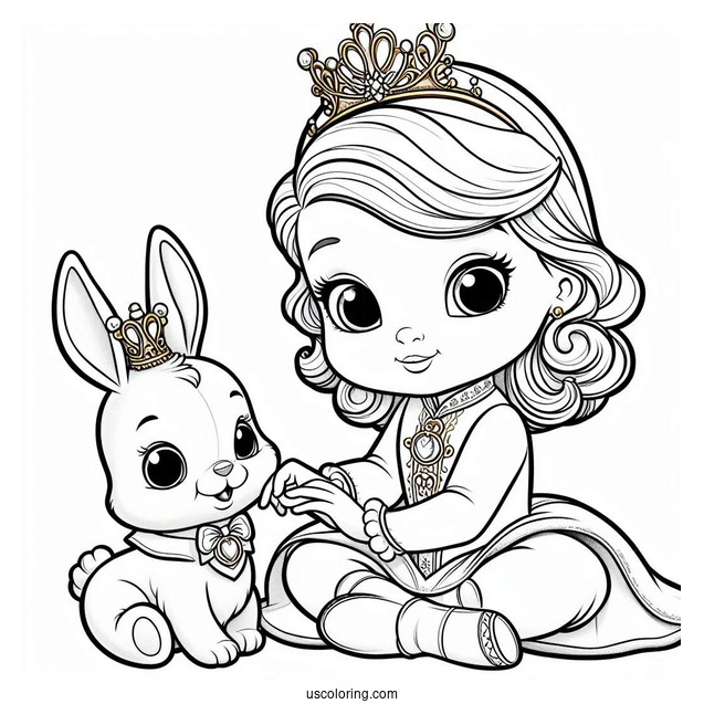 Sofia The First Coloring Pages With Baby Prince James