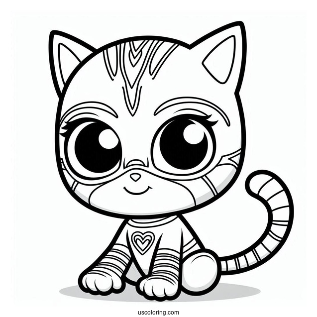 PJ Masks Coloring Page Of Catboy For Kids